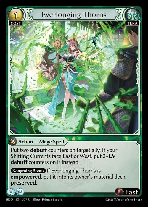 Image for Everlonging Thorns (Curio Foil) (377) (Radiant Origins) - Grand Archive TCG