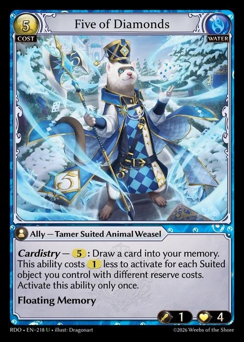 Image for Five of Diamonds (Curio Foil) (218) (Radiant Origins) - Grand Archive TCG