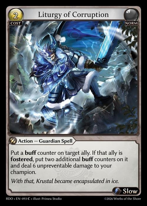 Image for Liturgy of Corruption (Curio Foil) (093) (Radiant Origins) - Grand Archive TCG