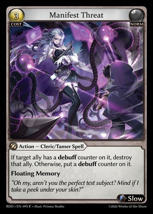 Image for Manifest Threat (Curio Foil) (095) (Radiant Origins) - Grand Archive TCG