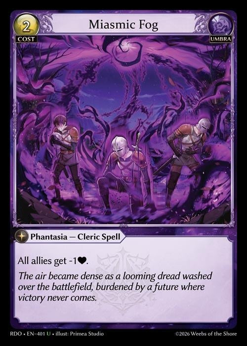 Image for Miasmic Fog (Curio Foil) (401) (Radiant Origins) - Grand Archive TCG