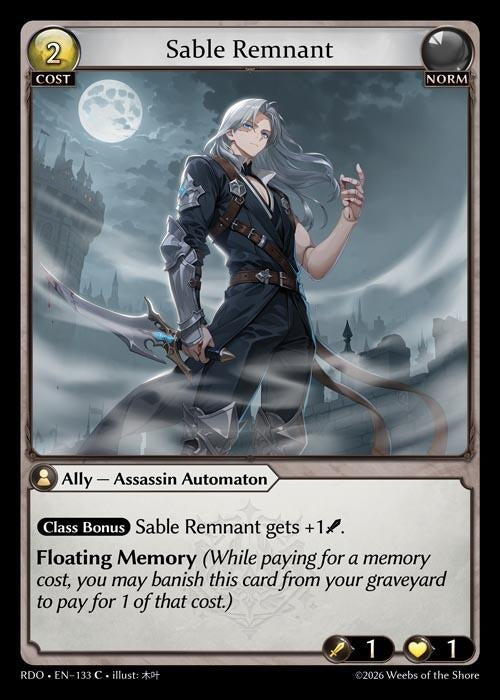 Image for Sable Remnant (Curio Foil) (133) (Radiant Origins) - Grand Archive TCG