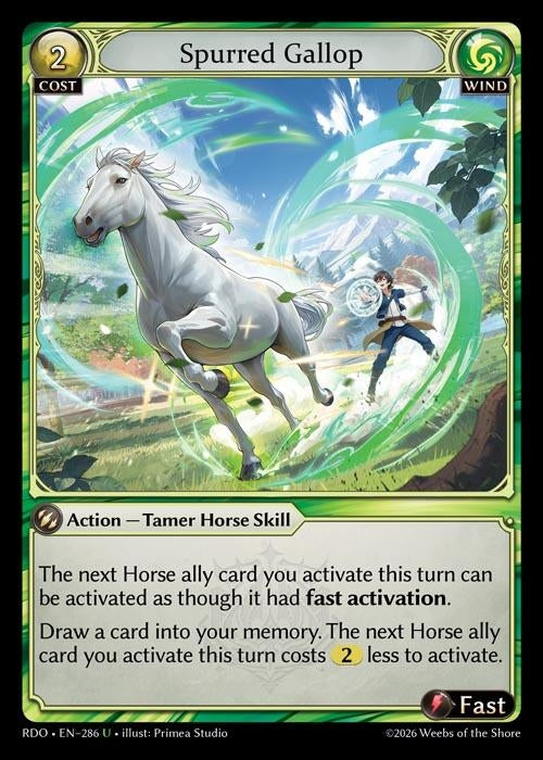 Image for Spurred Gallop (Curio Foil) (286) (Radiant Origins) - Grand Archive TCG
