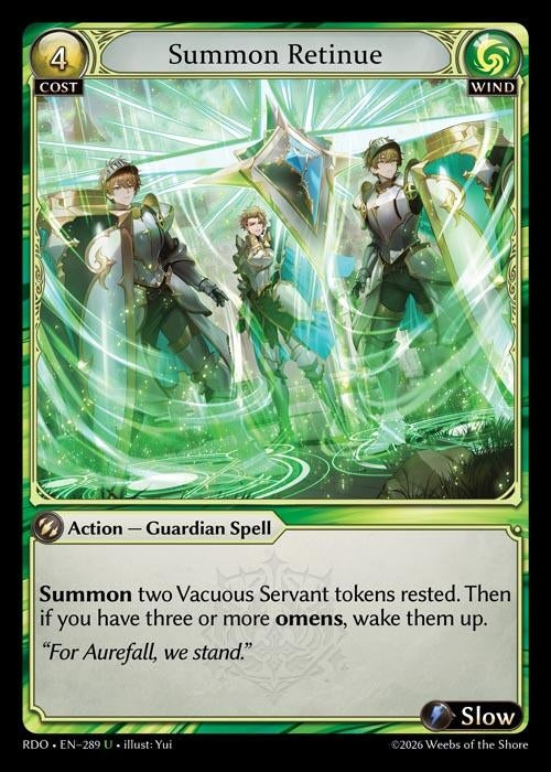 Image for Summon Retinue (Curio Foil) (289) (Radiant Origins) - Grand Archive TCG