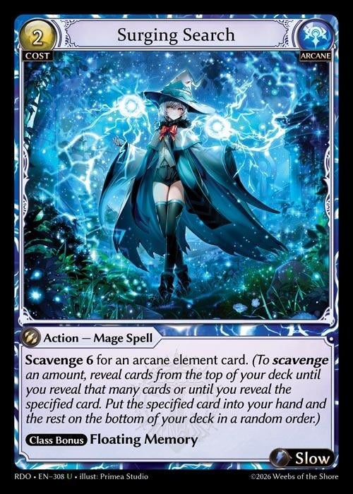Image for Surging Search (Curio Foil) (308) (Radiant Origins) - Grand Archive TCG