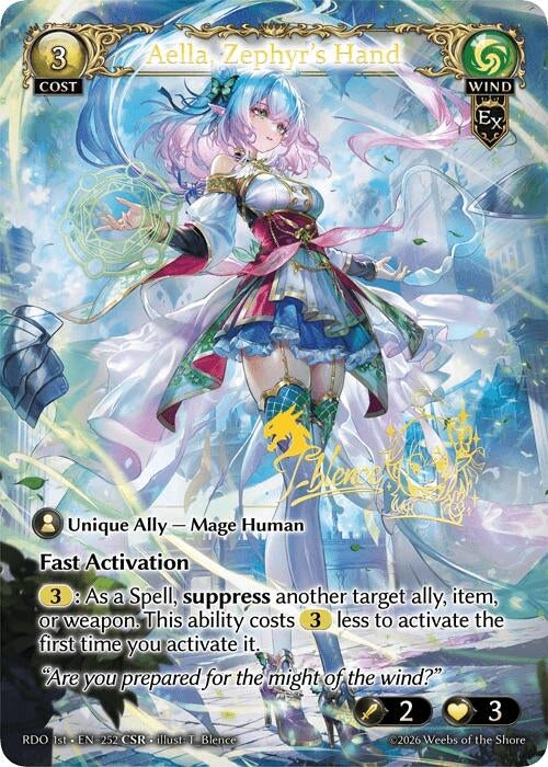Aella, Zephyr's Hand 4枚 grand archive Grand Archive - Radiant Origins – KADO ASIA