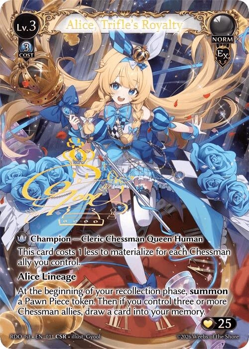 Image for Alice, Trifle's Royalty (CSR) (11) (Radiant Origins) - Grand Archive TCG