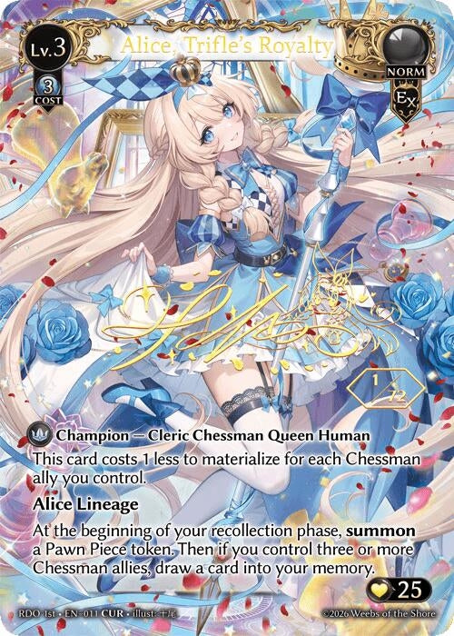 Image for Alice, Trifle's Royalty (CUR) (11) (Radiant Origins) - Grand Archive TCG