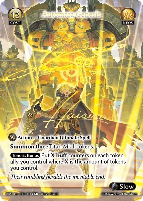Image for Automata Genesis (CSR) (361) (Radiant Origins) - Grand Archive TCG