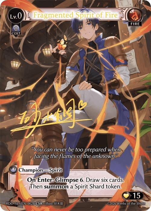 Image for Fragmented Spirit of Fire (002B) (002B) (Radiant Origins) - Grand Archive TCG
