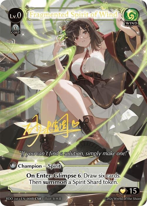 Image for Fragmented Spirit of Wind (008B) (008B) (Radiant Origins) - Grand Archive TCG