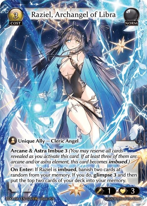 Image for Raziel, Archangel of Libra (126) (Radiant Origins) - Grand Archive TCG