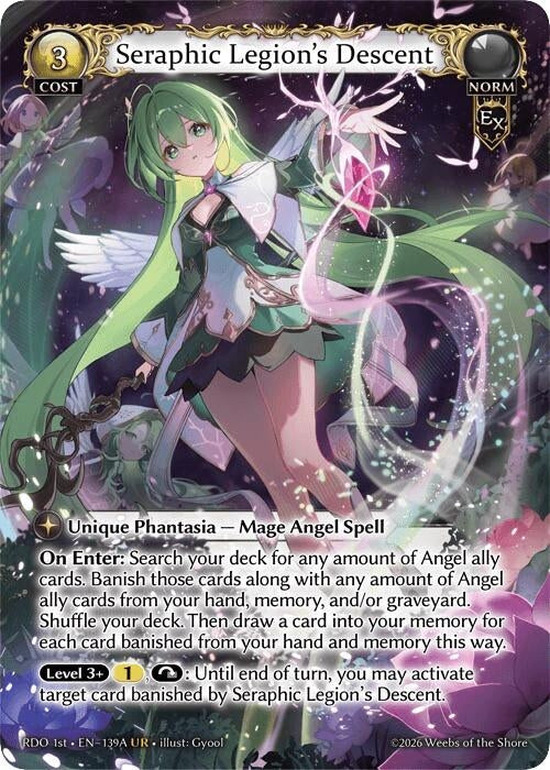 Image for Seraphic Legion's Descent (139A) (139A) (Radiant Origins) - Grand Archive TCG