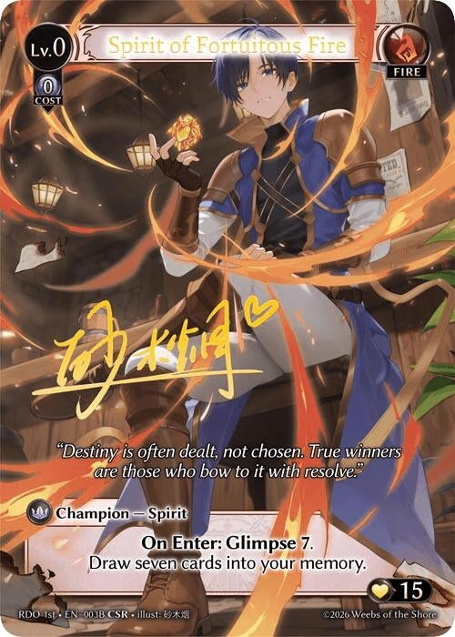 Image for Spirit of Fortuitous Fire (003B) (003B) (Radiant Origins) - Grand Archive TCG