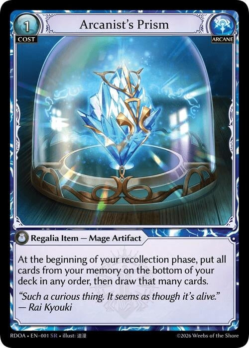 Image for Arcanist's Prism (001) (Radiant Origins) - Grand Archive TCG
