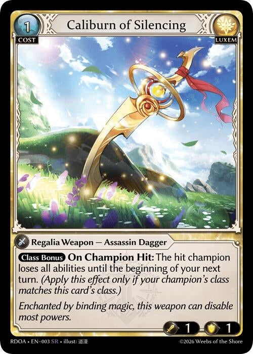 Image for Caliburn of Silencing (003) (Radiant Origins) - Grand Archive TCG