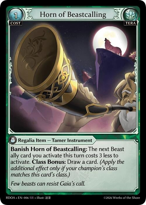 Image for Horn of Beastcalling (006) (Radiant Origins) - Grand Archive TCG