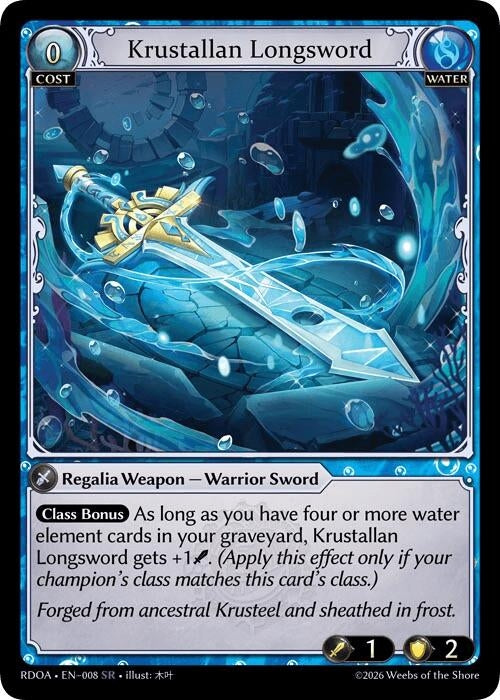 Image for Krustallan Longsword (008) (Radiant Origins) - Grand Archive TCG
