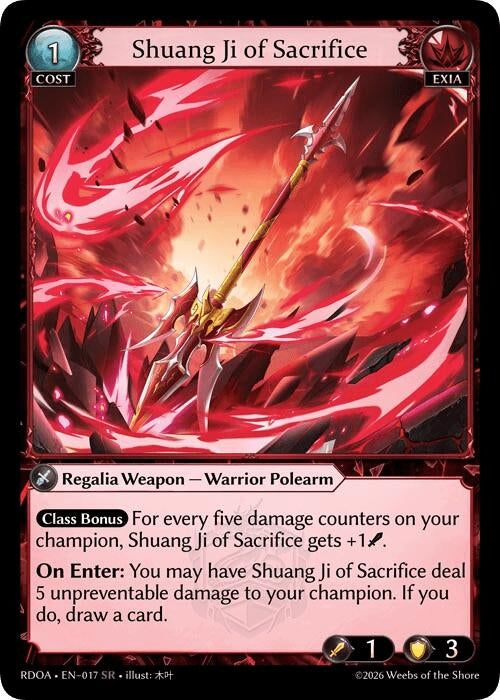 Image for Shuang Ji of Sacrifice (017) (Radiant Origins) - Grand Archive TCG