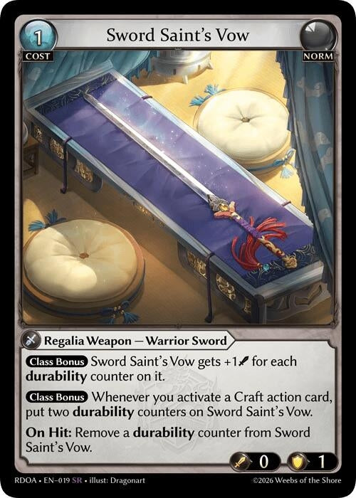 Image for Sword Saint's Vow (019) (Radiant Origins) - Grand Archive TCG