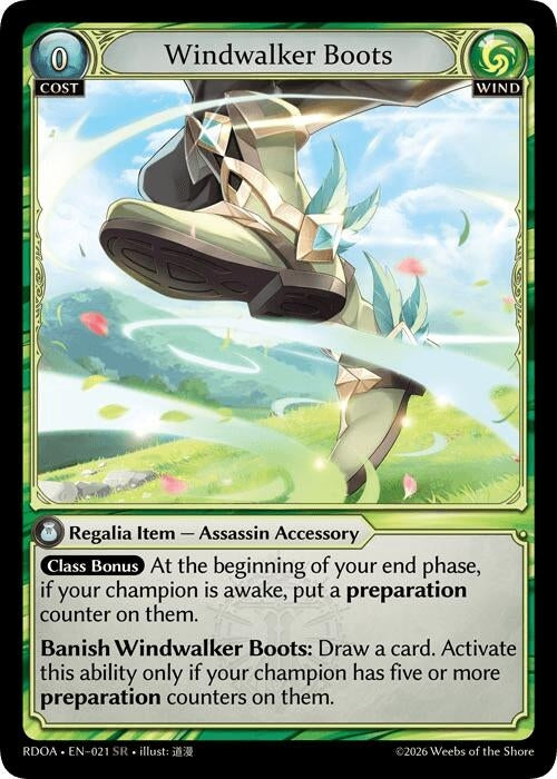 Image for Windwalker Boots (021) (Radiant Origins) - Grand Archive TCG