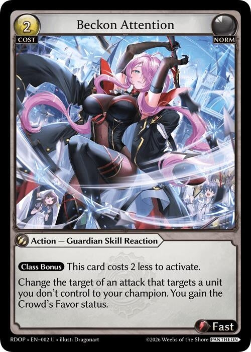 Image for Beckon Attention (002) (Radiant Origins: Pantheon) - Grand Archive TCG