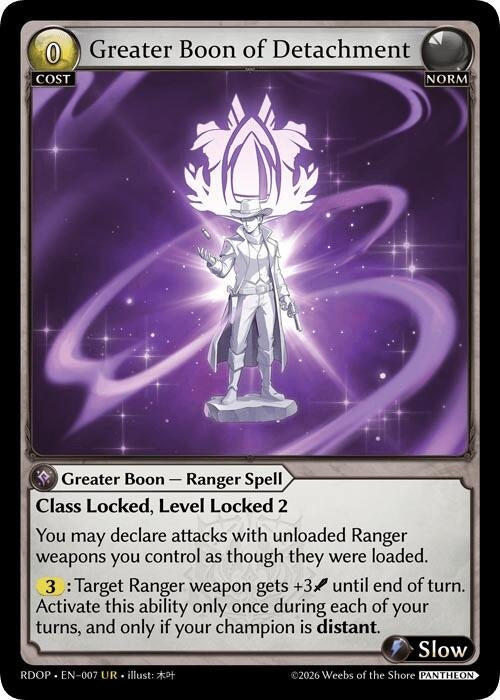 Image for Greater Boon of Detachment (007) (Radiant Origins: Pantheon) - Grand Archive TCG