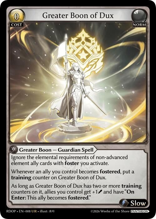 Image for Greater Boon of Dux (008) (Radiant Origins: Pantheon) - Grand Archive TCG