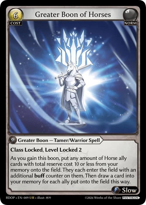 Image for Greater Boon of Horses (009) (Radiant Origins: Pantheon) - Grand Archive TCG