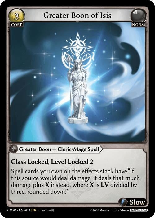Image for Greater Boon of Isis (011) (Radiant Origins: Pantheon) - Grand Archive TCG