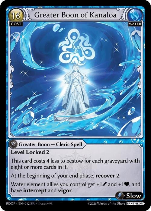 Image for Greater Boon of Kanaloa (012) (Radiant Origins: Pantheon) - Grand Archive TCG