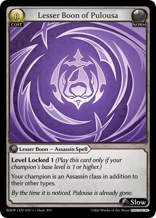 Image for Lesser Boon of Pulousa (035) (Radiant Origins: Pantheon) - Grand Archive TCG
