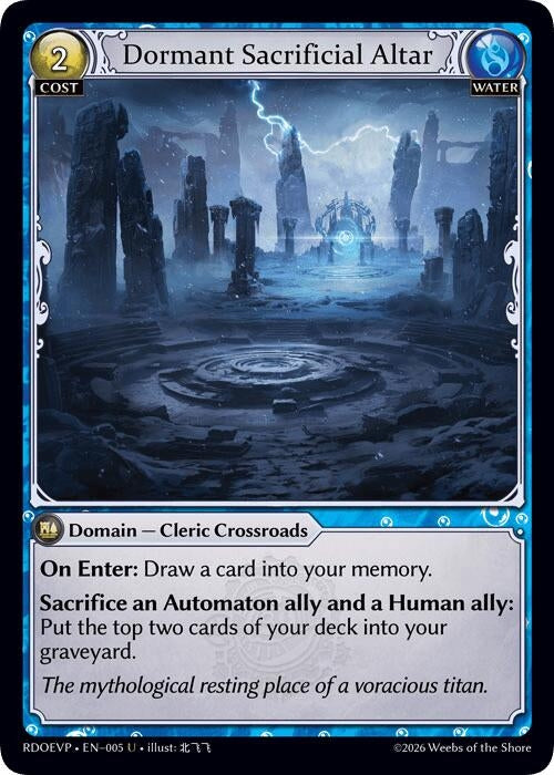 Image for Dormant Sacrificial Altar (005) (Radiant Origins Event Pack) - Grand Archive TCG