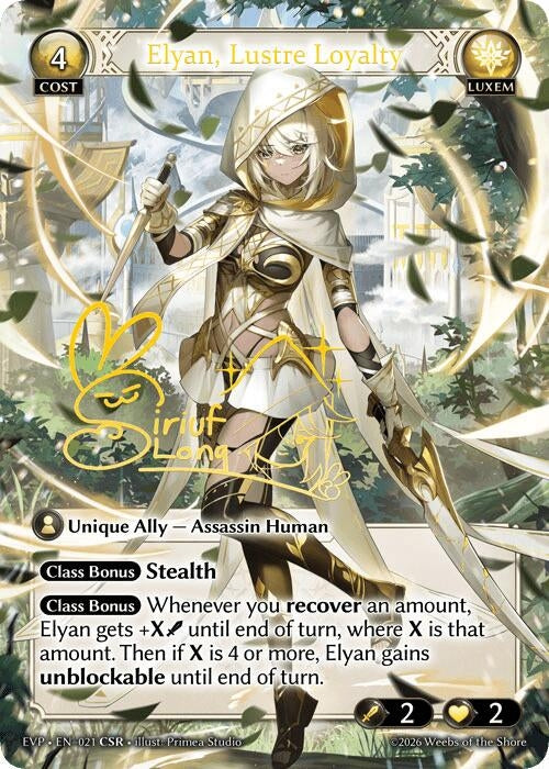 Image for Elyan, Lustre Loyalty (021) (Radiant Origins Event Pack) - Grand Archive TCG