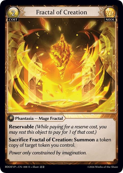 Image for Fractal of Creation (008) (Radiant Origins Event Pack) - Grand Archive TCG