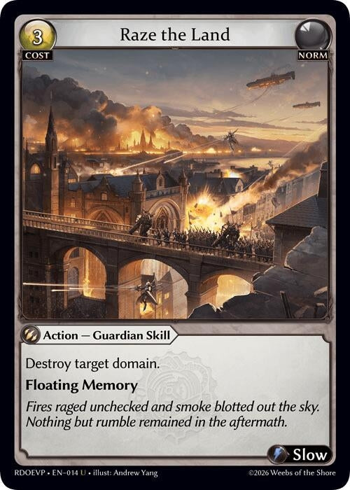 Image for Raze the Land (014) (Radiant Origins Event Pack) - Grand Archive TCG