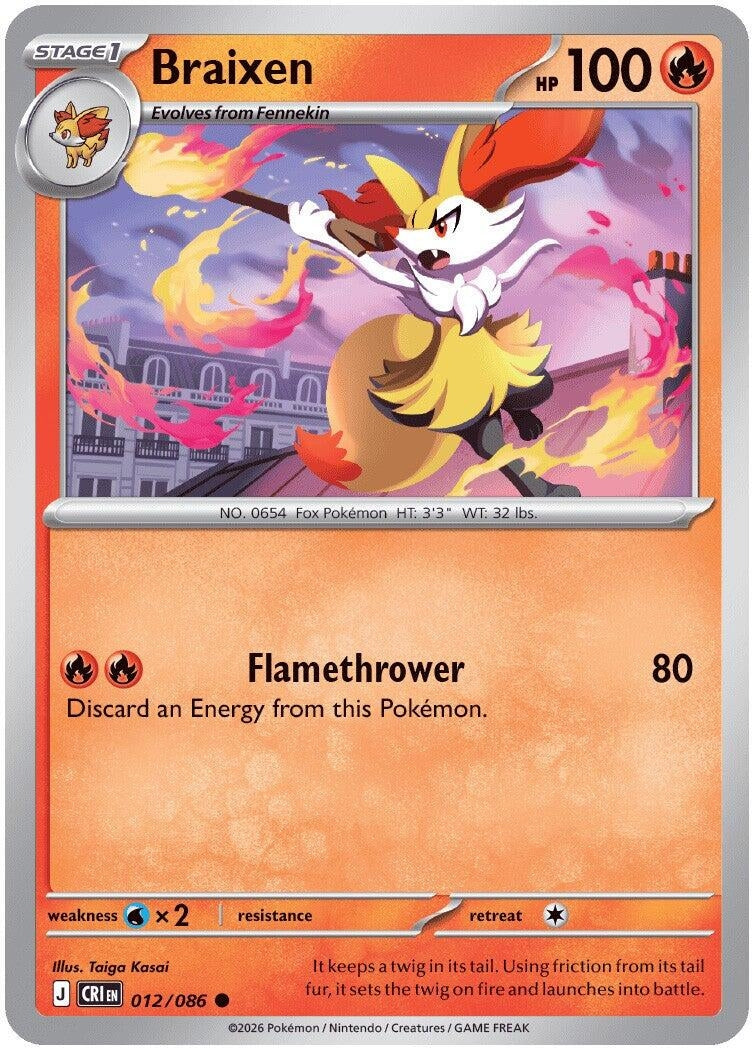 Image for Braixen (012/086) (ME04: Chaos Rising) (CRI) - Pokemon