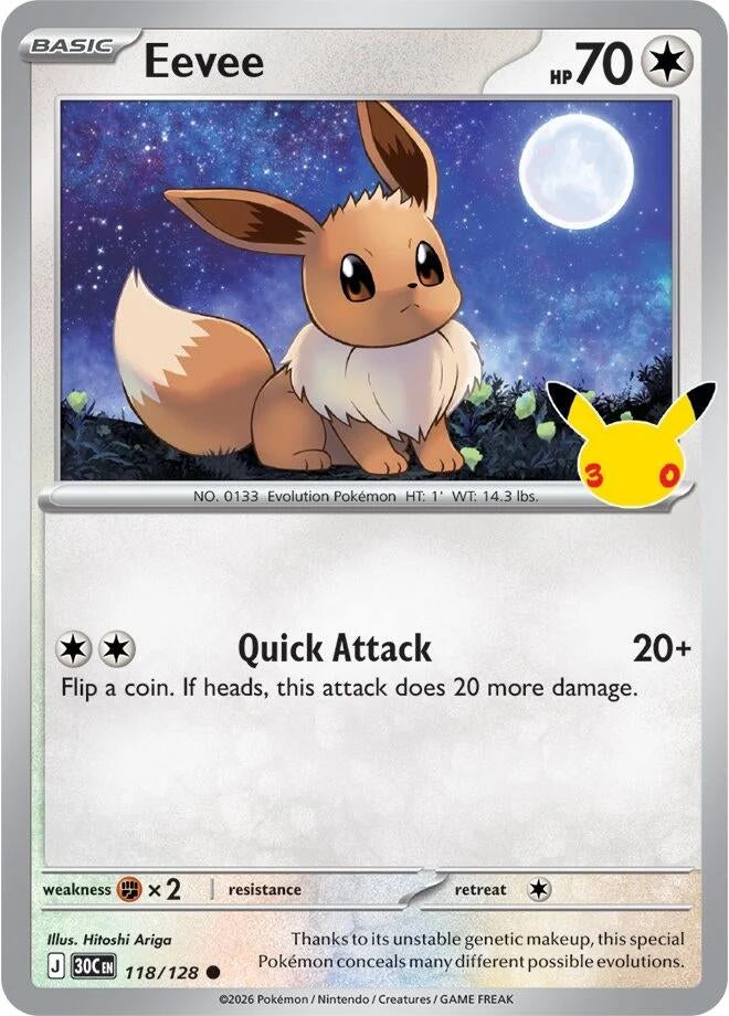 Eevee (118/128) (ME: 30th Celebration) (30C)