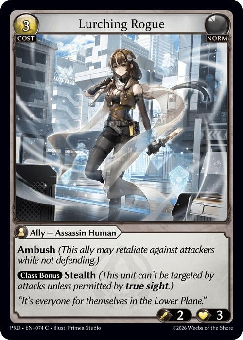 Image for Lurching Rogue (074) (.asphodel/paradise) (PRD) - Grand Archive TCG