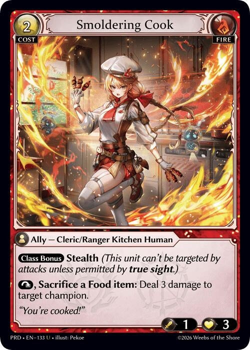 Image for Smoldering Cook (133) (.asphodel/paradise) (PRD) - Grand Archive TCG
