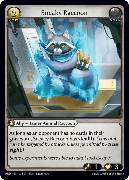 Image for Sneaky Raccoon (088) (.asphodel/paradise) (PRD) - Grand Archive TCG