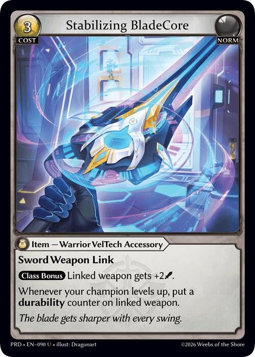 Image for Stabilizing BladeCore (090) (.asphodel/paradise) (PRD) - Grand Archive TCG