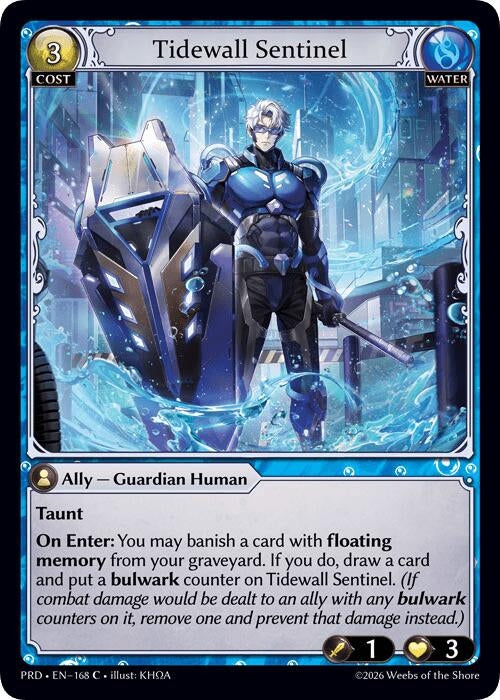 Image for Tidewall Sentinel (168) (.asphodel/paradise) (PRD) - Grand Archive TCG