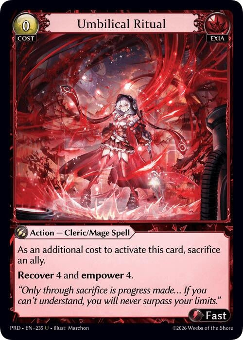 Image for Umbilical Ritual (235) (.asphodel/paradise) (PRD) - Grand Archive TCG