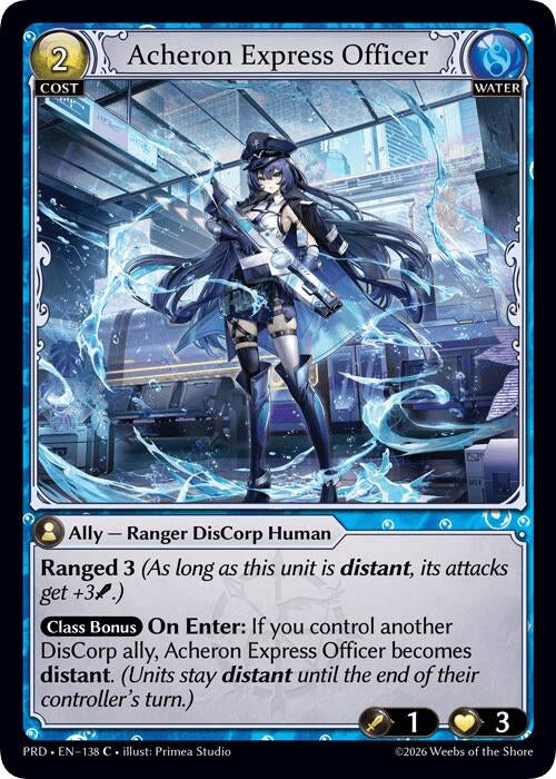 Image for Acheron Express Officer (Interference Curio Foil) (138) (.asphodel/paradise) (PRD) - Grand Archive TCG