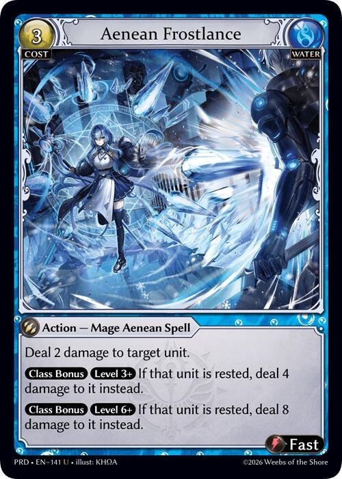 Image for Aenean Frostlance (Interference Curio Foil) (141) (.asphodel/paradise) (PRD) - Grand Archive TCG