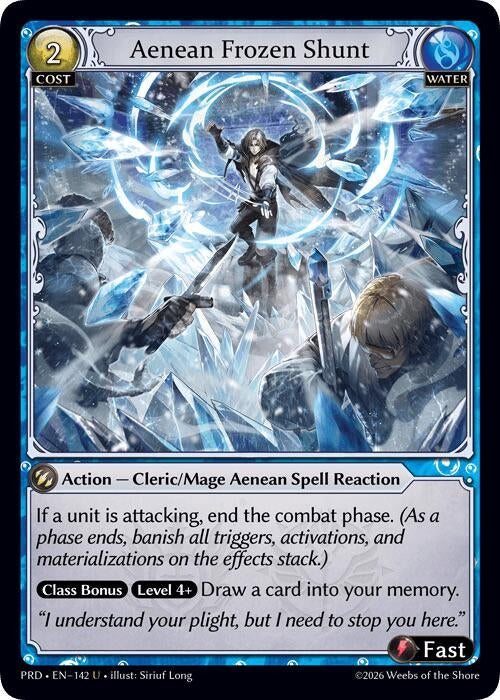 Image for Aenean Frozen Shunt (Interference Curio Foil) (142) (.asphodel/paradise) (PRD) - Grand Archive TCG