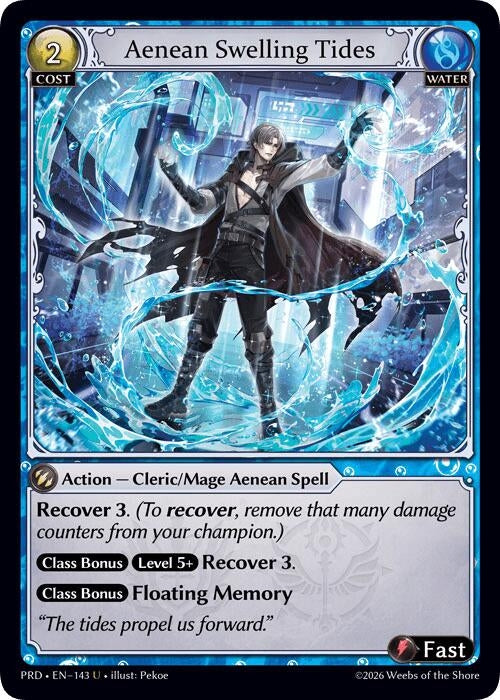 Image for Aenean Swelling Tides (Interference Curio Foil) (143) (.asphodel/paradise) (PRD) - Grand Archive TCG