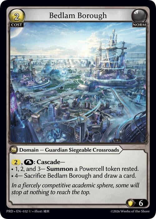 Image for Bedlam Borough (Interference Curio Foil) (032) (.asphodel/paradise) (PRD) - Grand Archive TCG