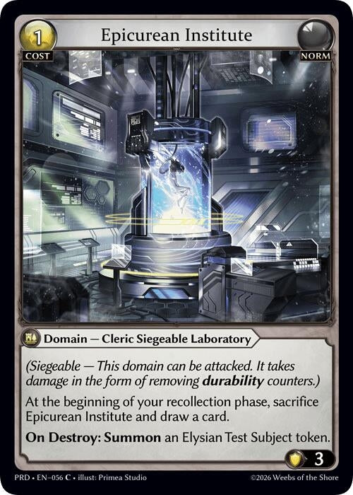 Image for Epicurean Institute (Interference Curio Foil) (056) (.asphodel/paradise) (PRD) - Grand Archive TCG